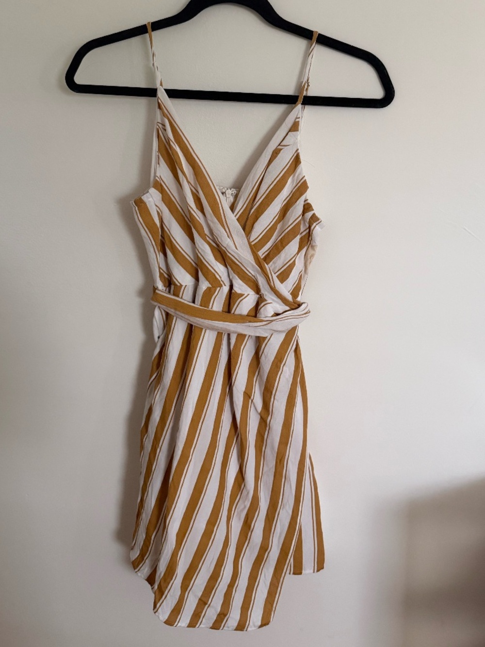 Yellow and White Striped Dress